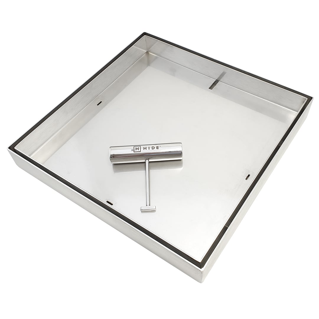 Stainless Steel HIDE Drain Cover lid and frame.