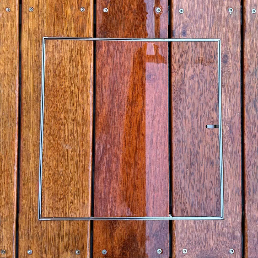 HIDE Skimmer Cover with timber decking inlay
