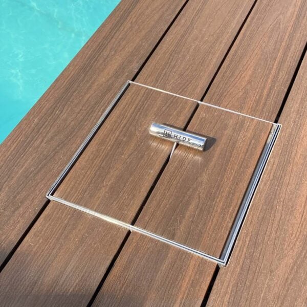 HIDE Skimmer Lid with timber decking inlay.